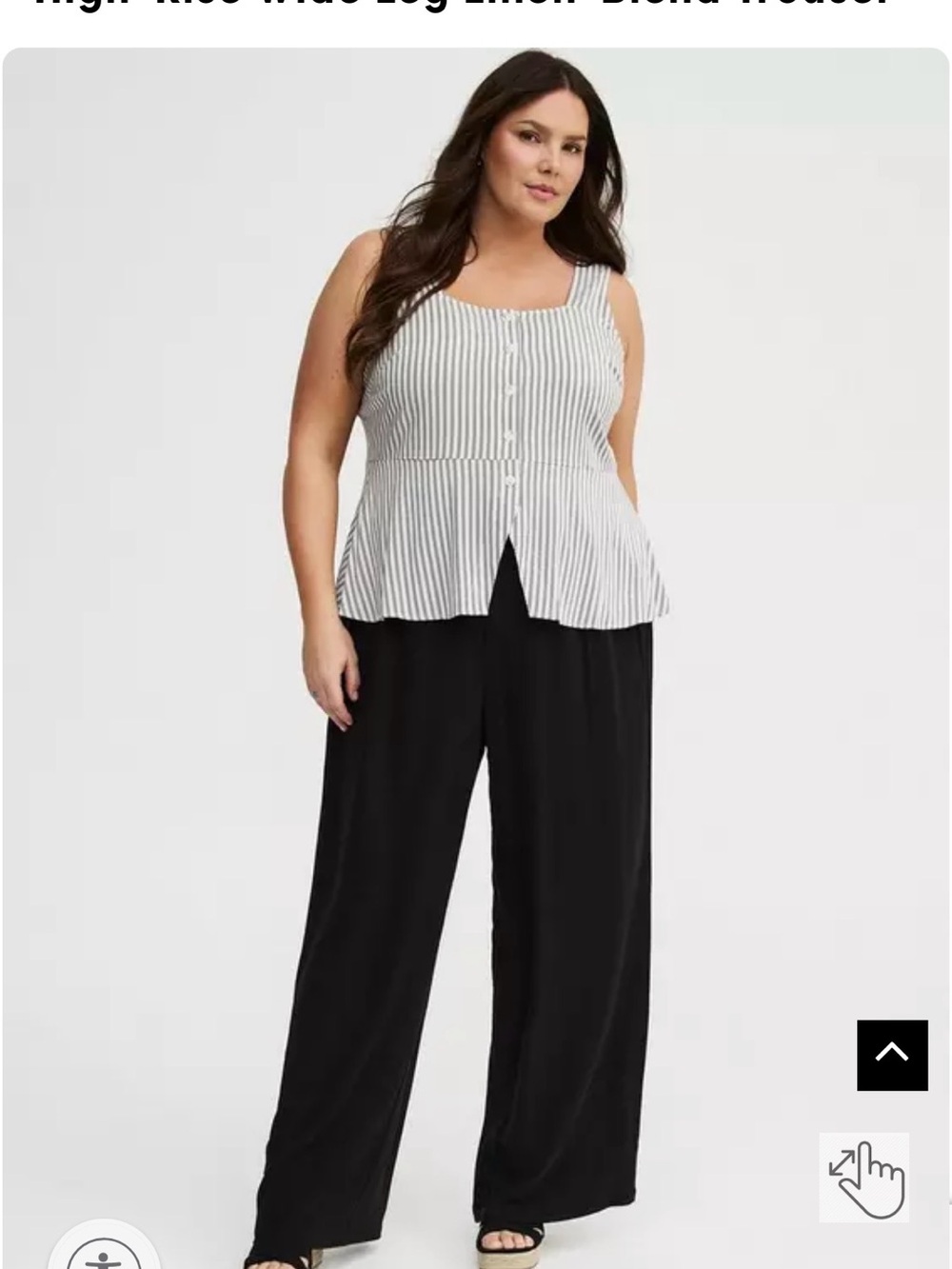 Torrid high rise linen blend trousers